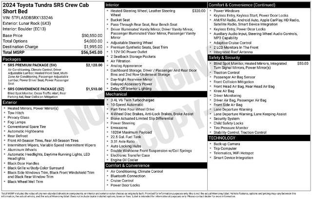 Used 2024 Toyota Tundra SR5 w/ SR5 Premium Package AWD/4WD image 8