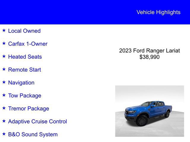 Certified 2023 Ford Ranger Lariat w/ Tremor Off-Road Package AWD/4WD image 6