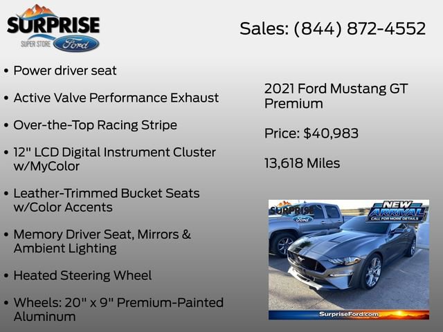Certified 2021 Ford Mustang GT Premium w/ Equipment Group 401A RWD image 16