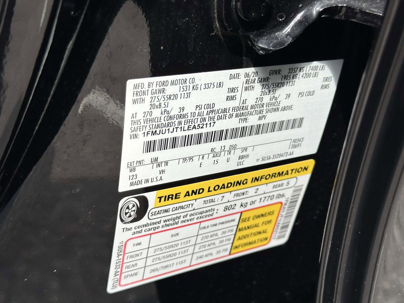 Certified 2020 Ford Expedition XLT w/ Black Accent Package AWD/4WD image 15