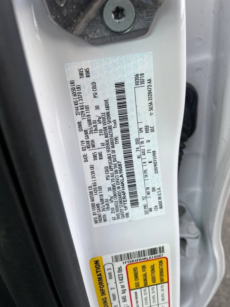 Certified 2019 Ford Ranger Lariat w/ Equipment Group 501A Mid AWD/4WD image 23
