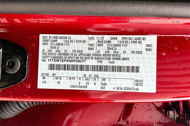 Certified 2022 Ford F150 XLT w/ Equipment Group 302A High image 32