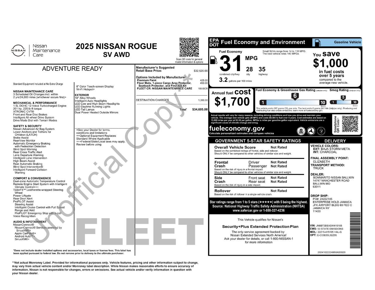 Used 2025 Nissan Rogue SV AWD/4WD image 36