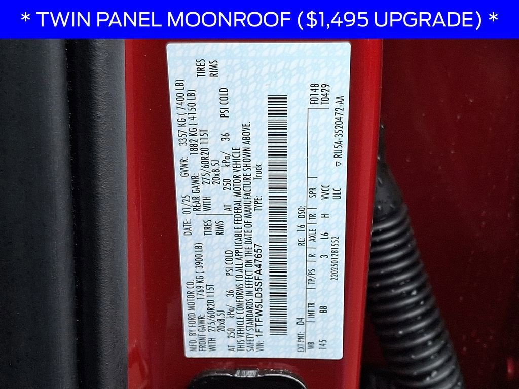 Certified 2025 Ford F150 Lariat w/ Equipment Group 501A Mid image 28