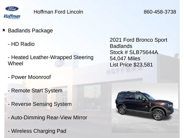 Certified 2021 Ford Bronco Sport Badlands w/ Badlands Package AWD/4WD image 12
