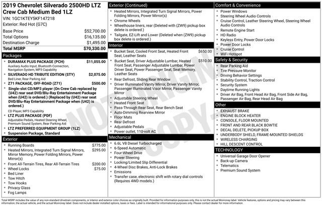 Used 2019 Chevrolet Silverado 2500 LTZ w/ Duramax Plus Package image 23