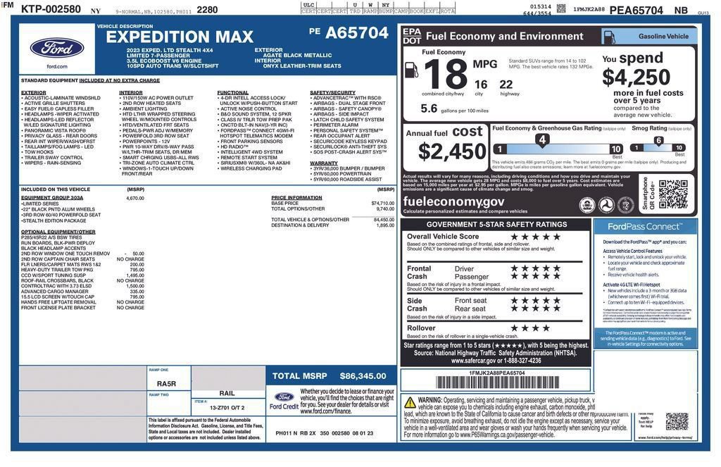 Certified 2023 Ford Expedition Max Limited AWD/4WD image 16