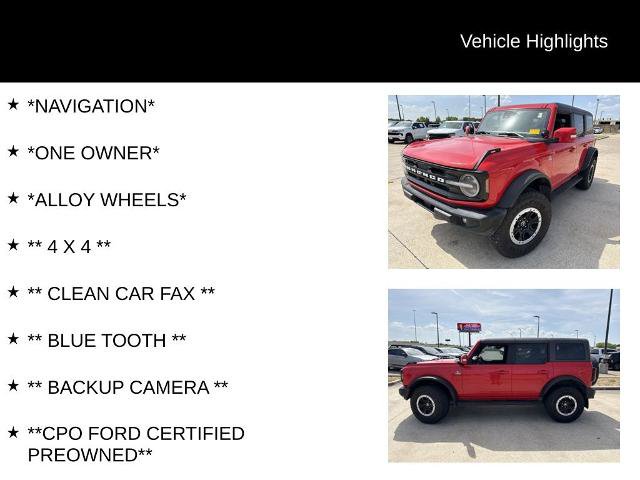 Certified 2023 Ford Bronco Outer Banks w/ Sasquatch Package AWD/4WD image 4