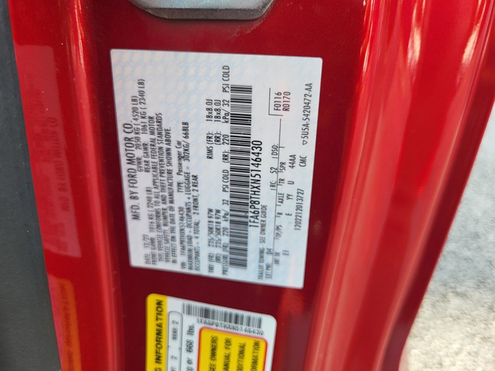 Certified 2022 Ford Mustang Premium RWD image 34