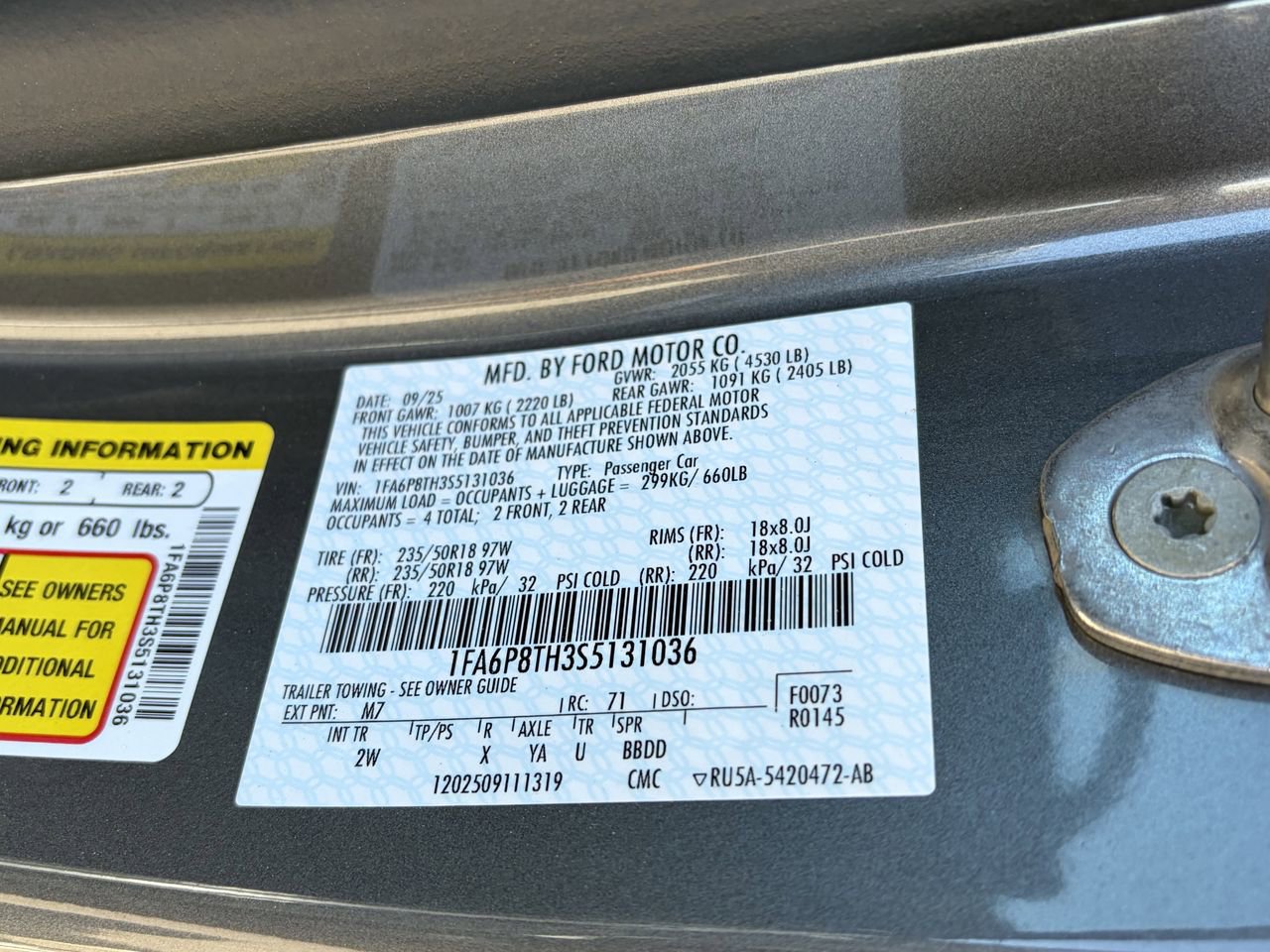 Certified 2025 Ford Mustang Coupe RWD image 30
