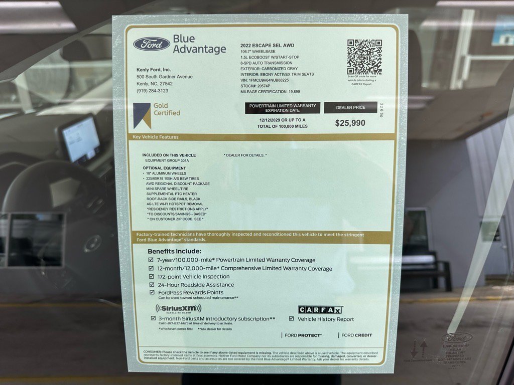 Certified 2022 Ford Escape SEL image 8