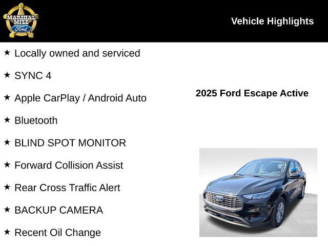 Certified 2025 Ford Escape Active FWD image 2