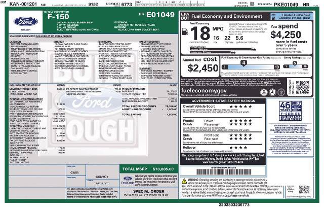 Certified 2023 Ford F150 Lariat w/ Equipment Group 502A High AWD/4WD image 32