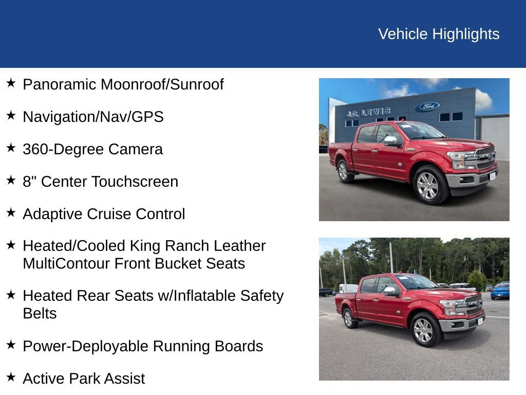 Certified 2020 Ford F150 King Ranch w/ Equipment Group 601A Luxury RWD image 29