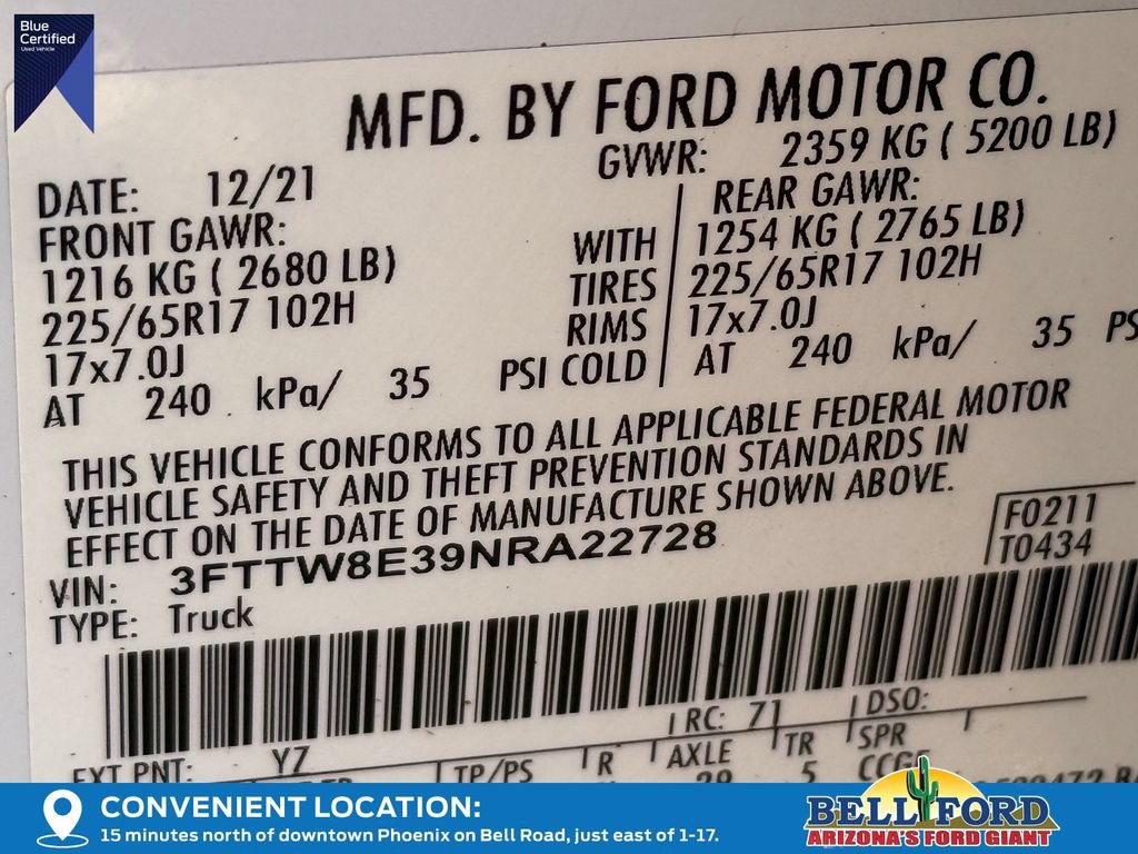 Certified 2022 Ford Maverick XLT FWD image 34