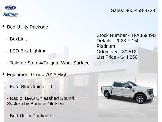 Certified 2023 Ford F150 Platinum w/ Equipment Group 701A High AWD/4WD image 10