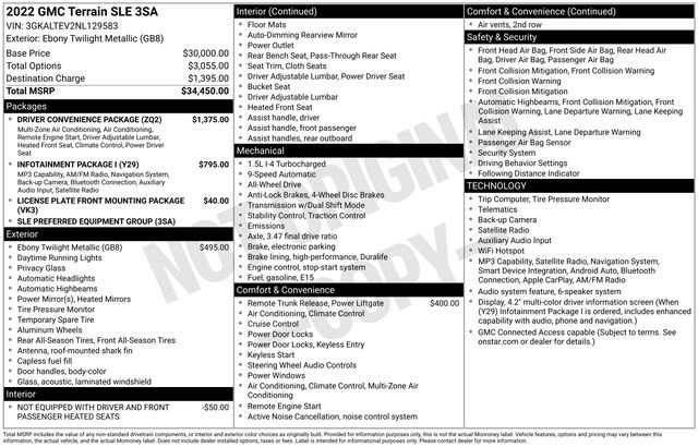 Used 2022 GMC Terrain SLE w/ Driver Convenience Package AWD/4WD image 35