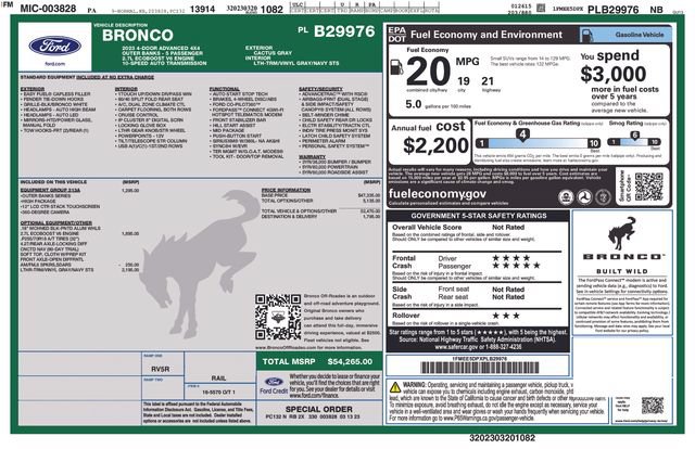 Certified 2023 Ford Bronco Outer Banks AWD/4WD image 12
