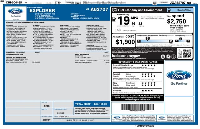 Certified 2018 Ford Explorer XLT AWD/4WD image 38
