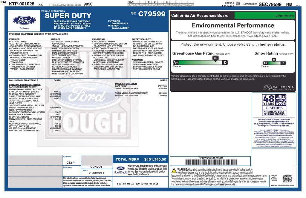 Certified 2025 Ford F350 King Ranch w/ Tremor Off-Road Package AWD/4WD image 35