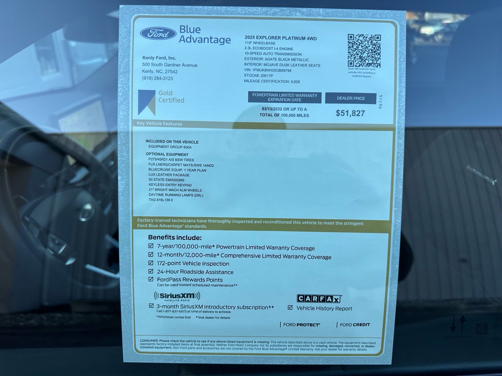 Certified 2025 Ford Explorer Platinum w/ LUX Leather Package AWD/4WD image 5