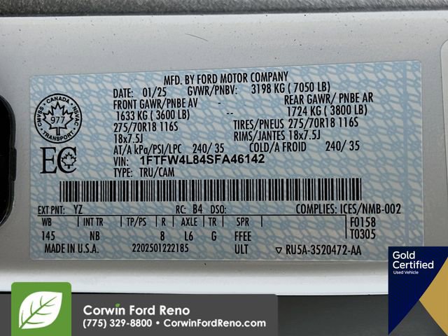 Certified 2025 Ford F150 Tremor w/ Equipment Group 402A High AWD/4WD image 36