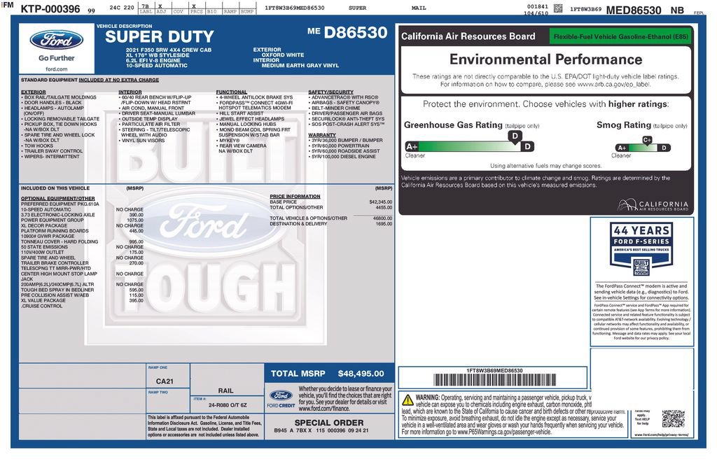 Certified 2021 Ford F350 XL w/ Power Equipment Group AWD/4WD image 5