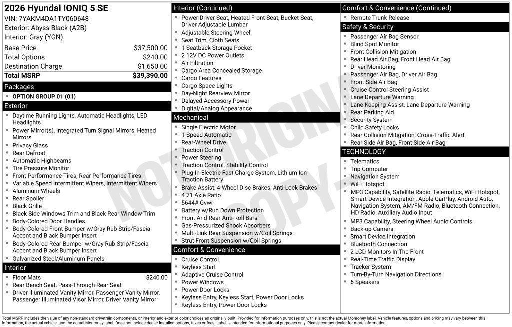 Used 2026 Hyundai Ioniq 5 SE RWD image 5