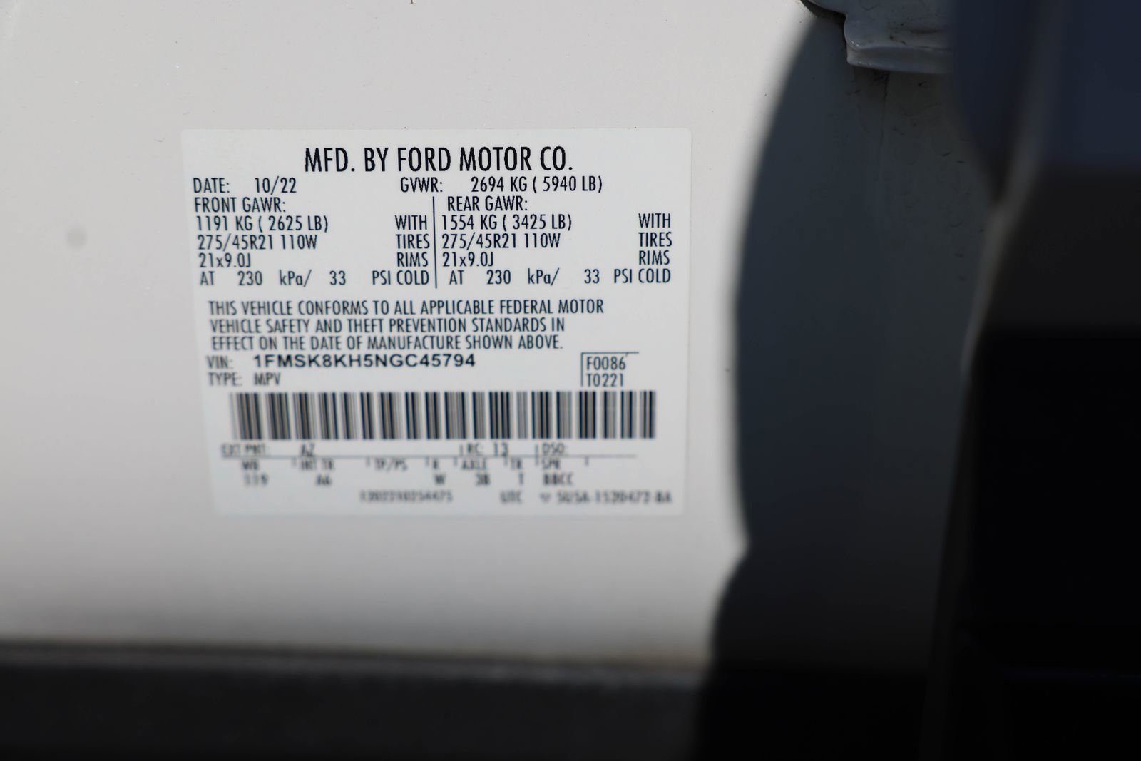 Certified 2022 Ford Explorer ST-Line w/ Class IV Trailer Tow Package AWD/4WD image 42
