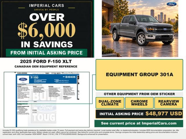 Certified 2025 Ford F150 XLT w/ Equipment Group 301A Standard AWD/4WD image 3