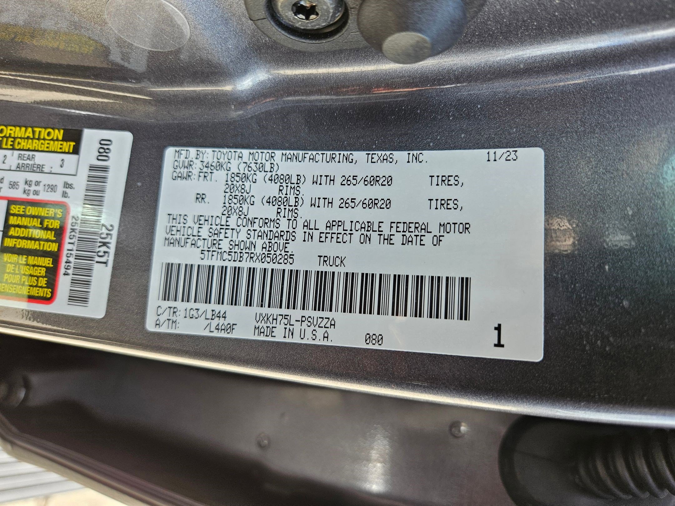 Used 2024 Toyota Tundra 1794 Edition AWD/4WD image 66