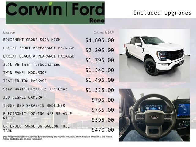 Certified 2023 Ford F150 Lariat w/ Equipment Group 502A High AWD/4WD image 3