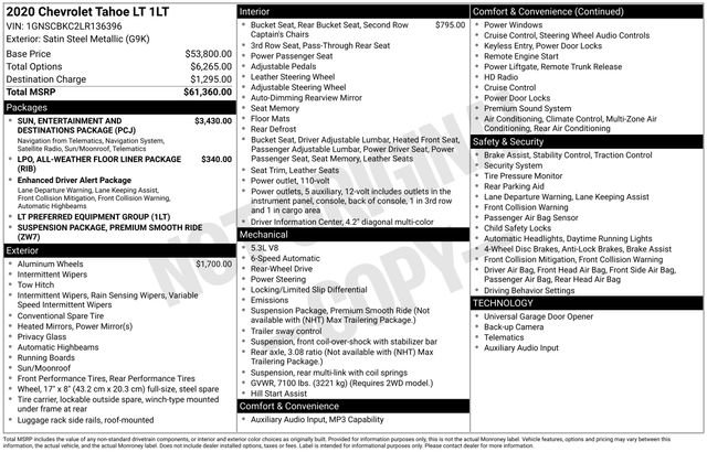 Used 2020 Chevrolet Tahoe LT RWD image 5