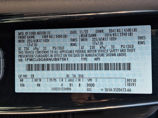 Certified 2022 Ford Escape SE w/ Convenience Package image 25