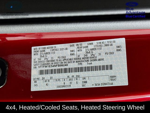 Certified 2022 Ford F150 King Ranch w/ Equipment Group 601A High image 31