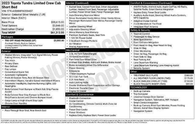 Used 2023 Toyota Tundra Limited w/ TRD Off-Road Package AWD/4WD image 4