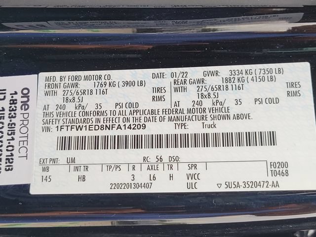 Certified 2022 Ford F150 Lariat w/ Max Trailer Tow Package AWD/4WD image 19