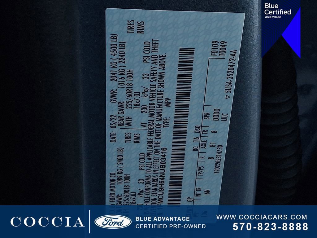 Certified 2022 Ford Escape SEL image 28