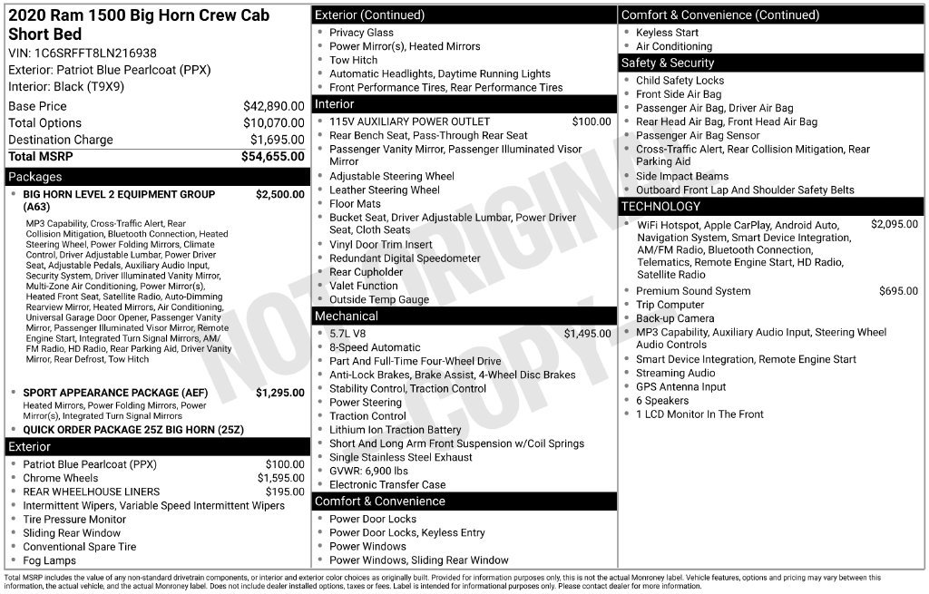 Used 2020 RAM 1500 Big Horn AWD/4WD image 33
