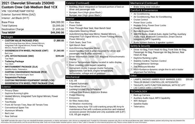 Used 2021 Chevrolet Silverado 2500 Custom w/ Custom Value Package AWD/4WD image 5
