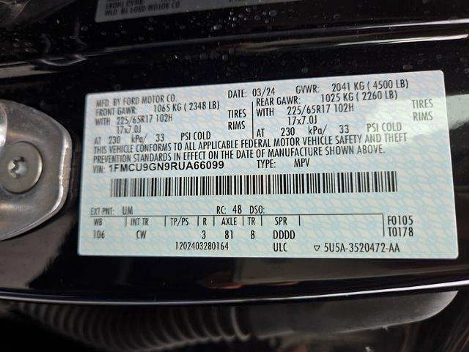 Certified 2024 Ford Escape Active AWD/4WD image 27