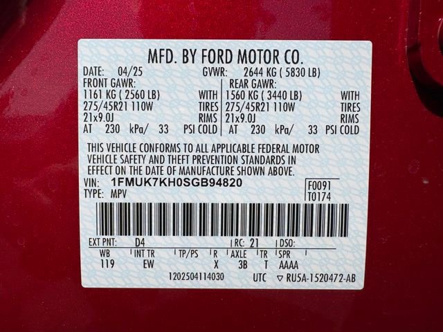 Certified 2025 Ford Explorer ST-Line w/ Premium Package image 30