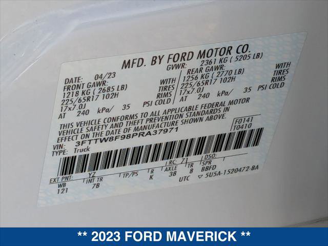 Certified 2023 Ford Maverick XLT w/ Equipment Group 300A Standard image 24