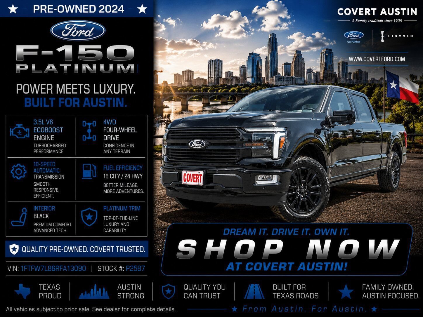 Certified 2024 Ford F150 Platinum w/ FX4 Off-Road Package AWD/4WD image 1