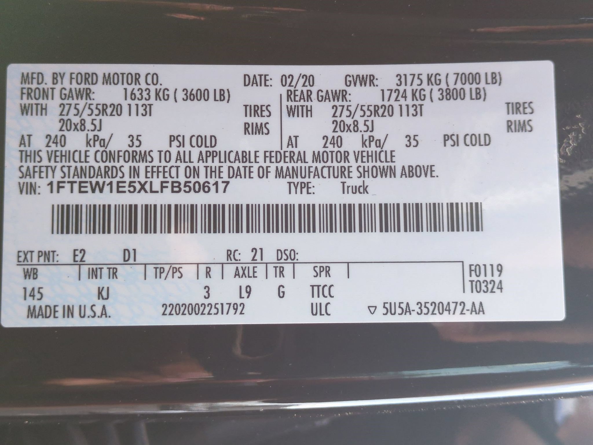 Certified 2020 Ford F150 King Ranch w/ Equipment Group 601A Luxury AWD/4WD image 28