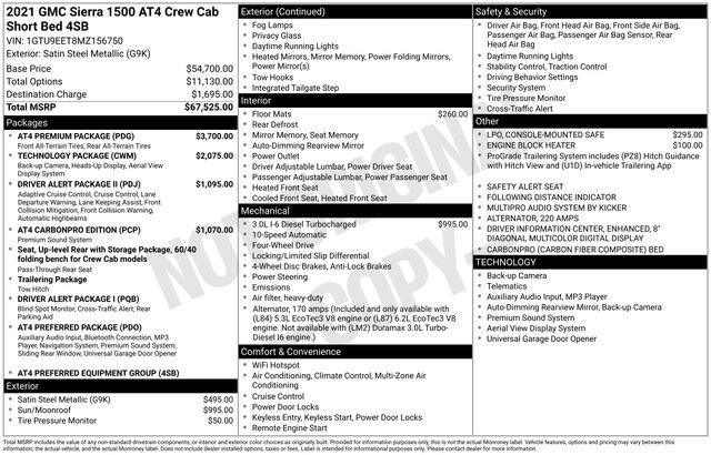 Used 2021 GMC Sierra 1500 AT4 w/ AT4 Premium Package AWD/4WD image 9