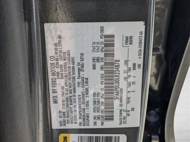 Certified 2020 Ford Fusion SE FWD image 26