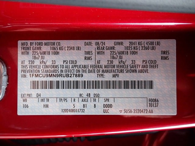 Certified 2024 Ford Escape ST-Line w/ Tech Pack #1 image 21