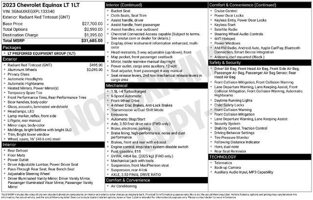 Used 2023 Chevrolet Equinox LT FWD image 8