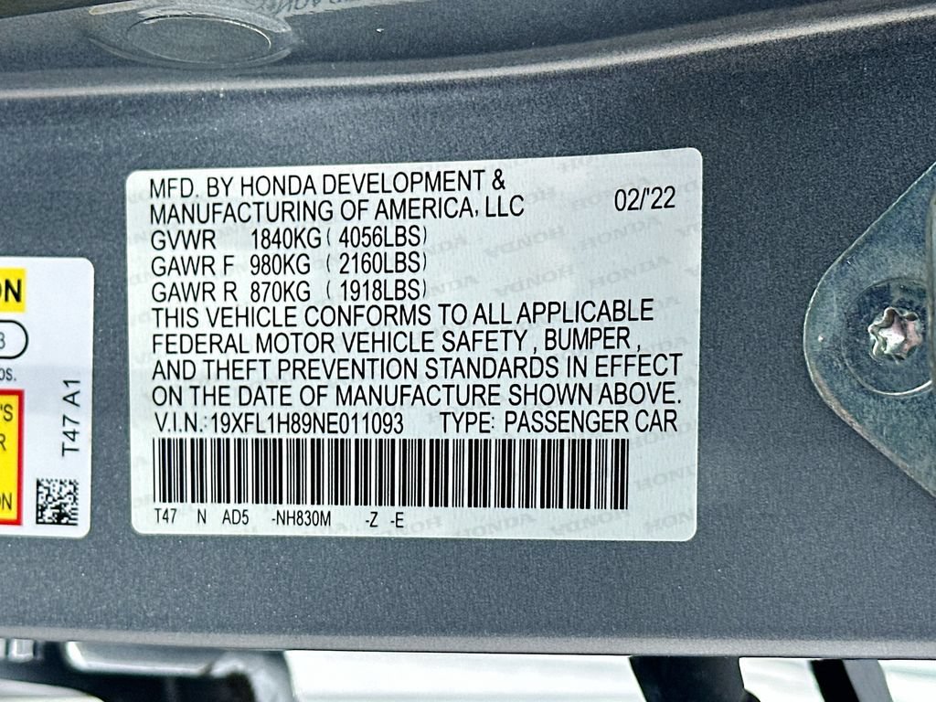 Used 2022 Honda Civic Sport Touring image 27